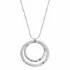 Sonoma Goods For Life™ Long Hammered Double Ring Pendant Necklace