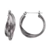 Sonoma Goods For Life™ Textured Crisscross Multi Hoop Earrings