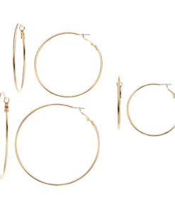 Sonoma Goods For Life™ Graduated Nickel Free Hoop Earring Set