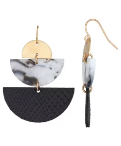 Sonoma Goods For Life® Half Circle Triple Drop Earrings