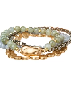 Sonoma Goods For Life® Gold Tone & Gray Tones Beaded Stretch Bracelet Set