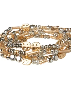 Sonoma Goods For Life® Jet Tone & Gold Tone Beaded Stretch Bracelet Set