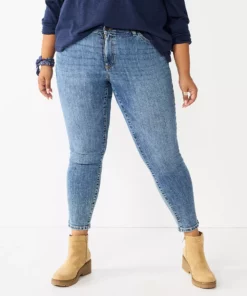 Plus Size Sonoma Goods For Life® Premium Mid-Rise Skinny Jeans