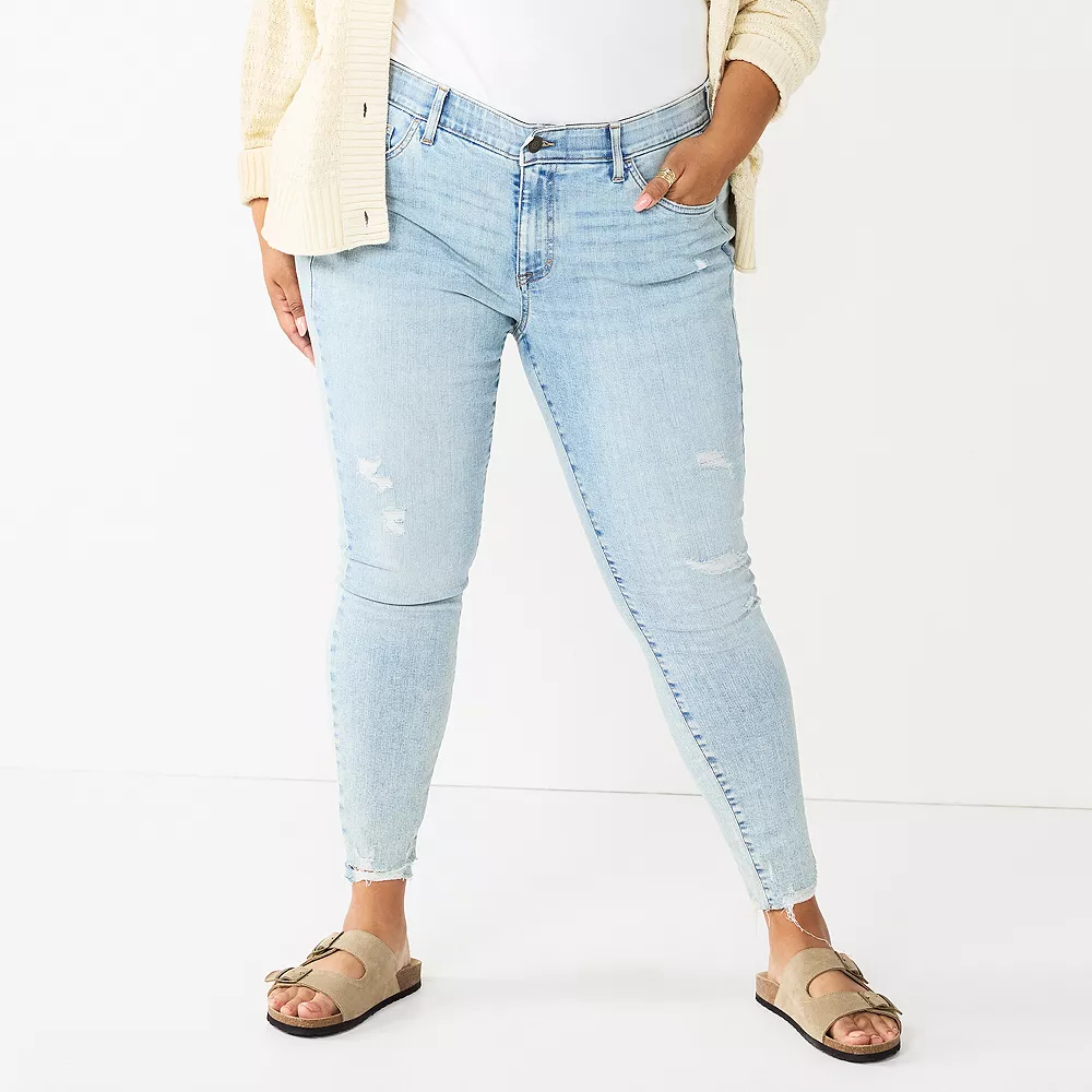 Plus Size Sonoma Goods For Life® Premium Mid-Rise Skinny Jeans - Image 9