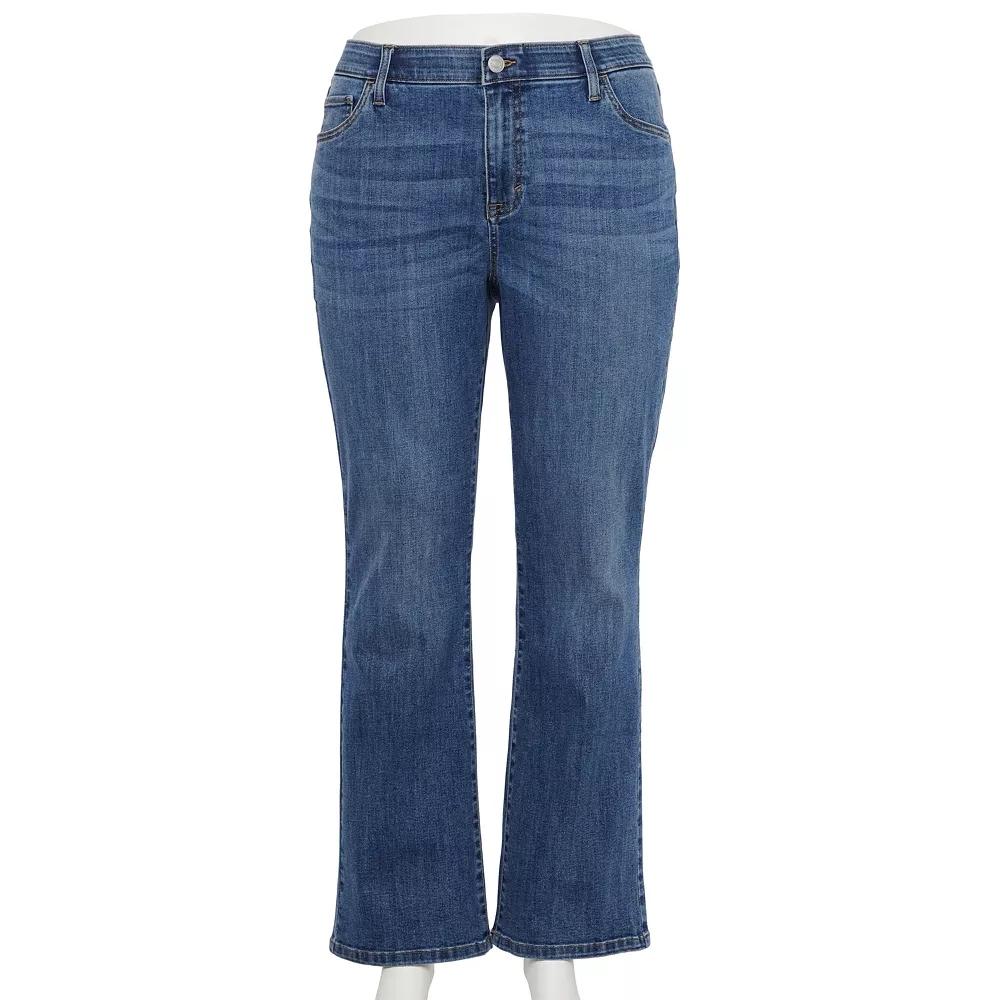 Plus Size Sonoma Goods For Life® Elastic-Waist Curvy Mid-Rise Bootcut Jeans - Image 2