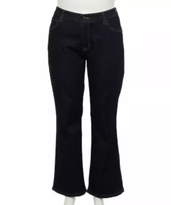 Plus Size Sonoma Goods For Life® Elastic-Waist Curvy Mid-Rise Bootcut Jeans