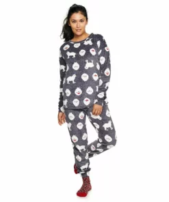 Women's Sonoma Goods For Life® 3-pc. Long Sleeve Pajama Top, Pajama Pants & Socks Set
