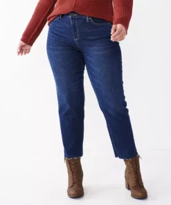 Petite Sonoma Goods For Life® High-Waisted Straight-Leg Crop Jeans