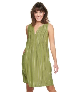 Women's Sonoma Goods For Life® Pintuck Linen-Blend Dress