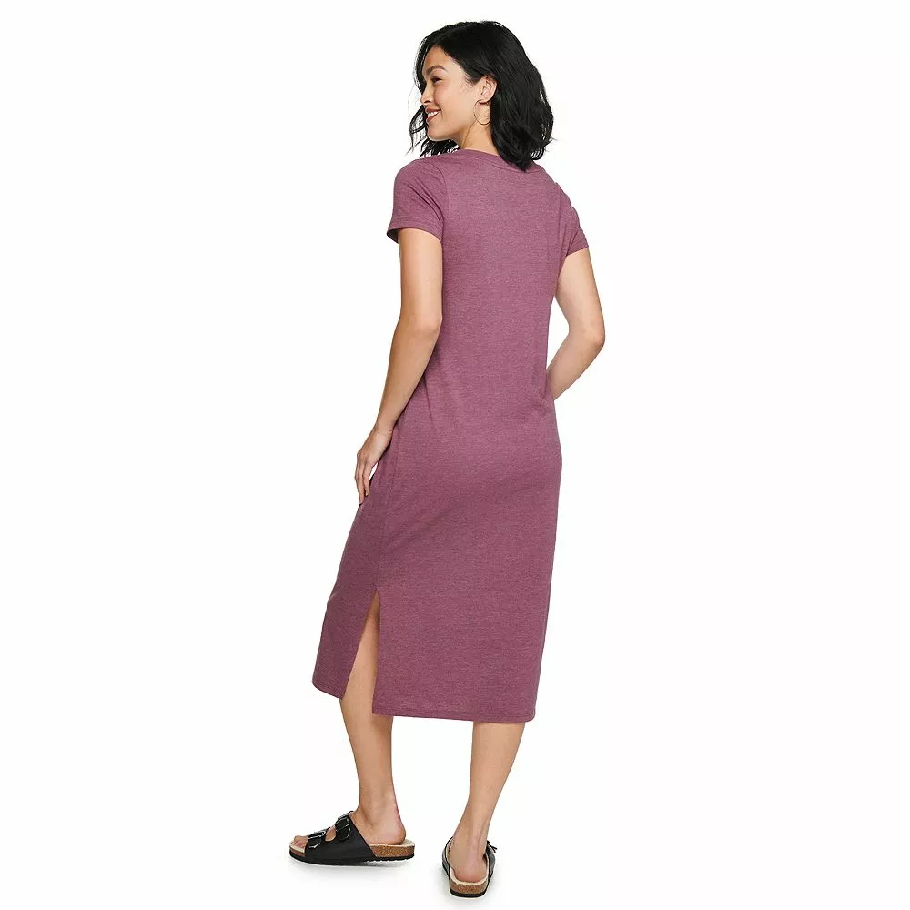 Petite Sonoma Goods For Life® Knit T-Shirt Midi Dress - Image 5