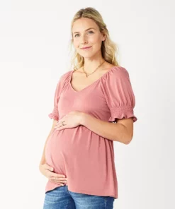 Maternity Sonoma Goods For Life® Smocked Sleeve Babydoll Top