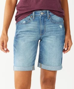 Women's Sonoma Goods For Life® High-Waist 9" Bermuda Jean Shorts
