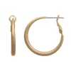 Sonoma Goods For Life® Small Worn Gold Plated Hoop Earrings