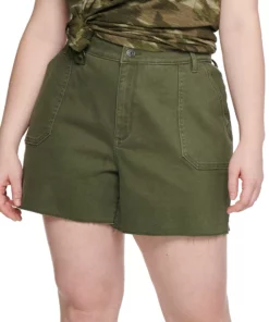 Plus Size Sonoma Goods For Life® Premium High-Waist Denim Shorts