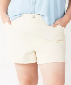 Plus Size Sonoma Goods For Life® Pull-On Mom Twill Shorts