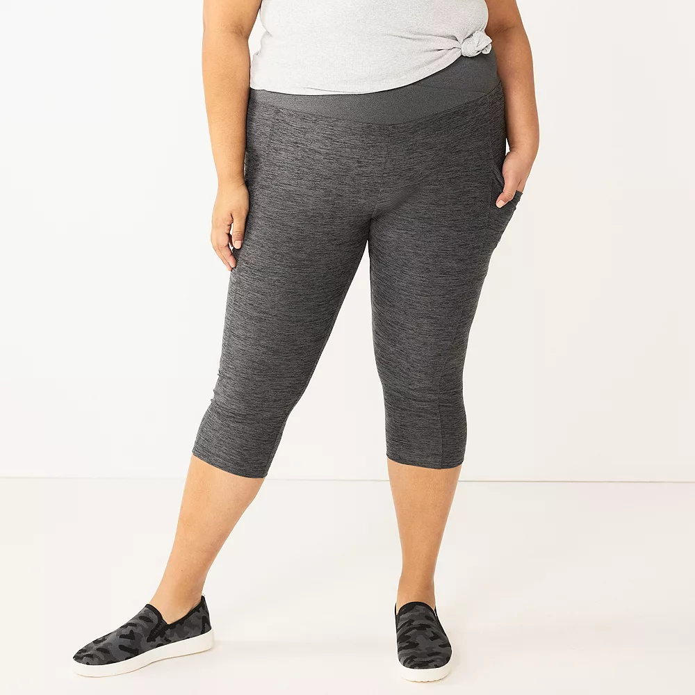 Plus Size Sonoma Goods For Life® Crossover Waist Crop Leggings - Image 2