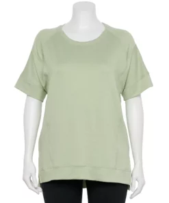 Plus Size Sonoma Goods For Life® Supersoft Short Sleeve Tunic