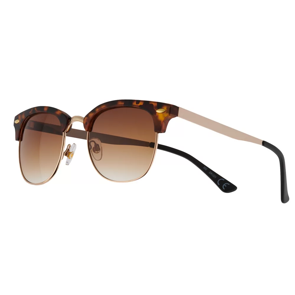 Women's Sonoma Goods For Life® 50mm Round Clubmaster Sunglasses - Image 2