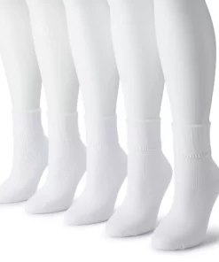Women's Sonoma Goods For Life® 5-Pack Neutral Color Cuffed Crew Socks