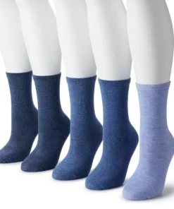 Women's Sonoma Goods For Life® 5 Pack Plain Knit Crew Socks