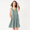 Women's Sonoma Goods For Life® Sleeveless Tiered Knit Dress