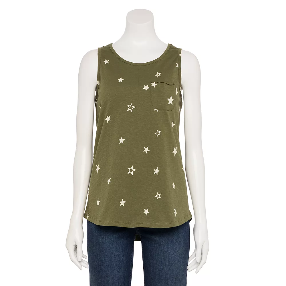 Petite Sonoma Goods For Life® High-Neck Pocket Tank - Image 2