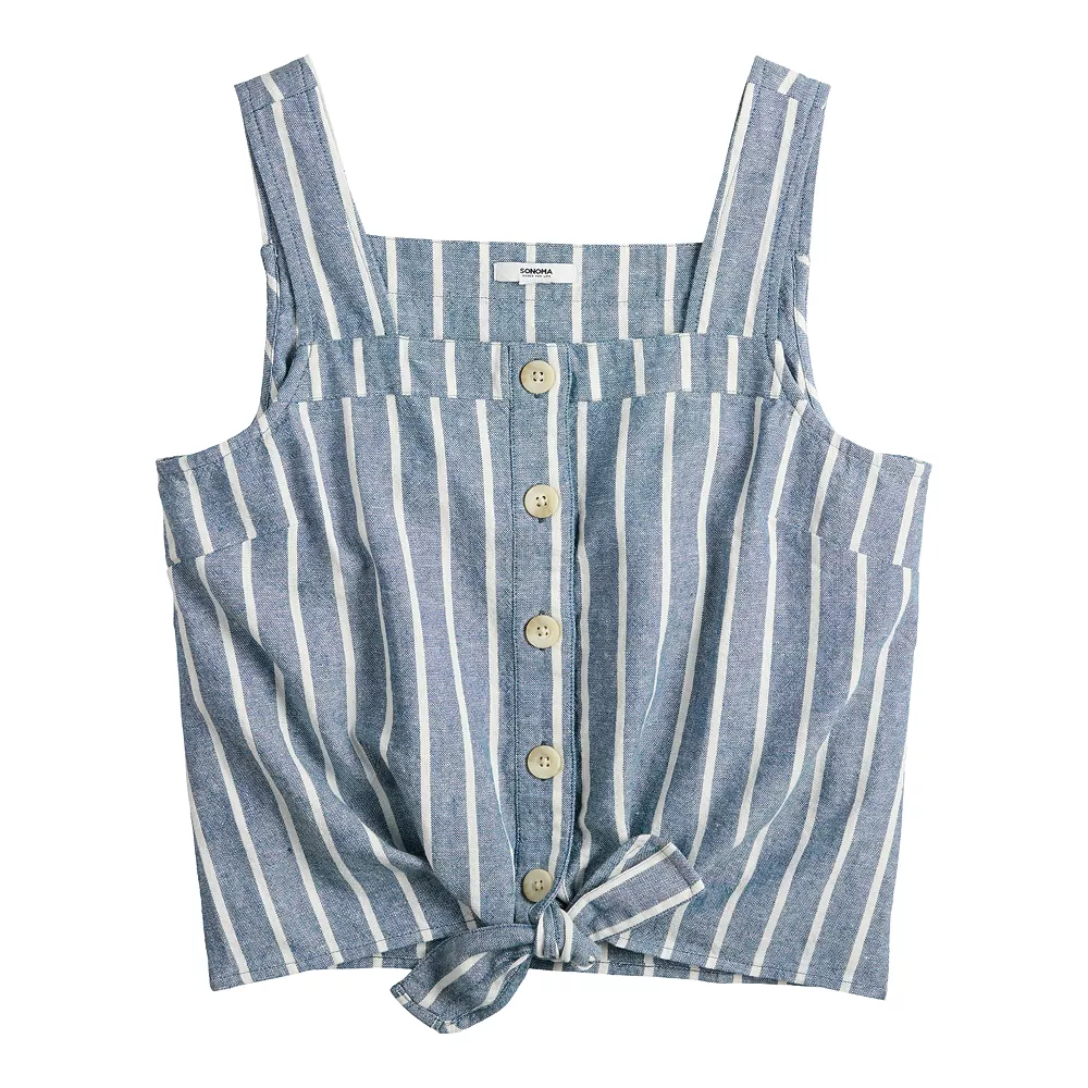 Women's Sonoma Goods For Life® Tie-Hem Squareneck Tank - Image 8