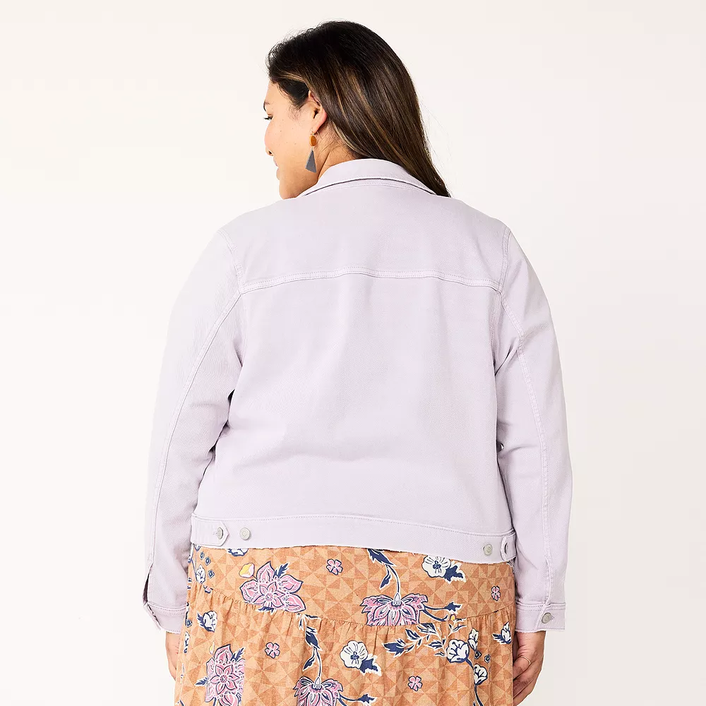 Plus Size Sonoma Goods For Life® Premium Over-Dyed Jacket - Image 3