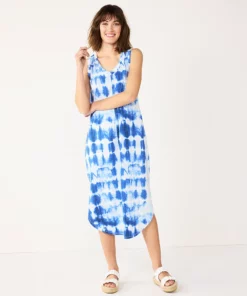 Women's Sonoma Goods For Life® Sleeveless Shirttail Knit Midi Dress