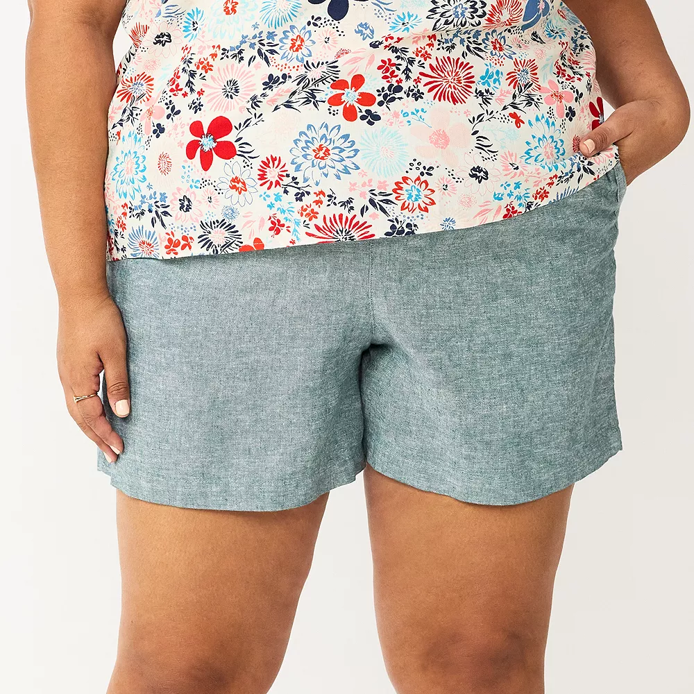 Plus Size Sonoma Goods For Life® Easy Pull-On Shorts - Image 2