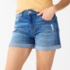 Women's Sonoma Goods For Life® Relaxed Rolled-Cuff Denim Shorts
