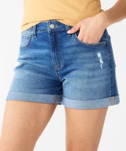 Women's Sonoma Goods For Life® Relaxed Rolled-Cuff Denim Shorts