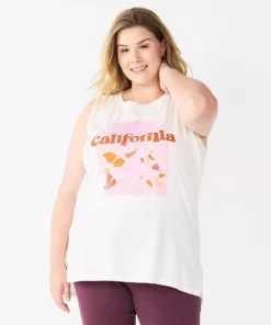 Plus Size Sonoma Goods For Life® Graphic Muscle Tank