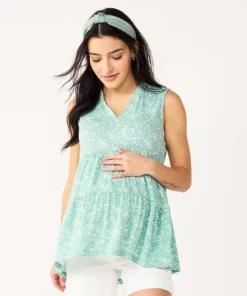 Maternity Sonoma Goods For Life® Tiered Ruffle Neck Top