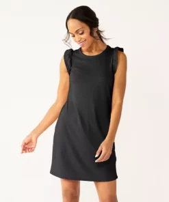 Women's Sonoma Goods For Life® Ruffle Sleeveless Knit Dress