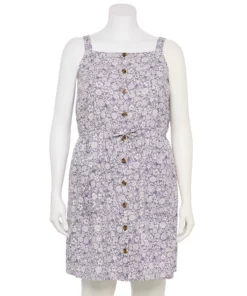 Plus Size Sonoma Goods For Life® Linen-Blend Tank Dress