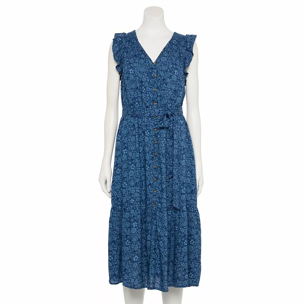 Women's Sonoma Goods For Life® Ruffle Midi Dress - Image 4