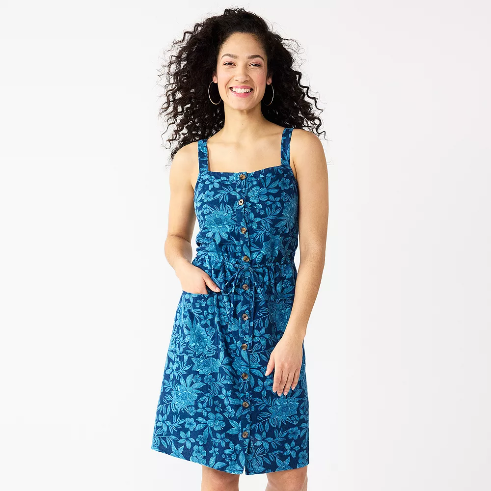 Women's Sonoma Goods For Life® Print Button-Front Tank Dress - Image 4