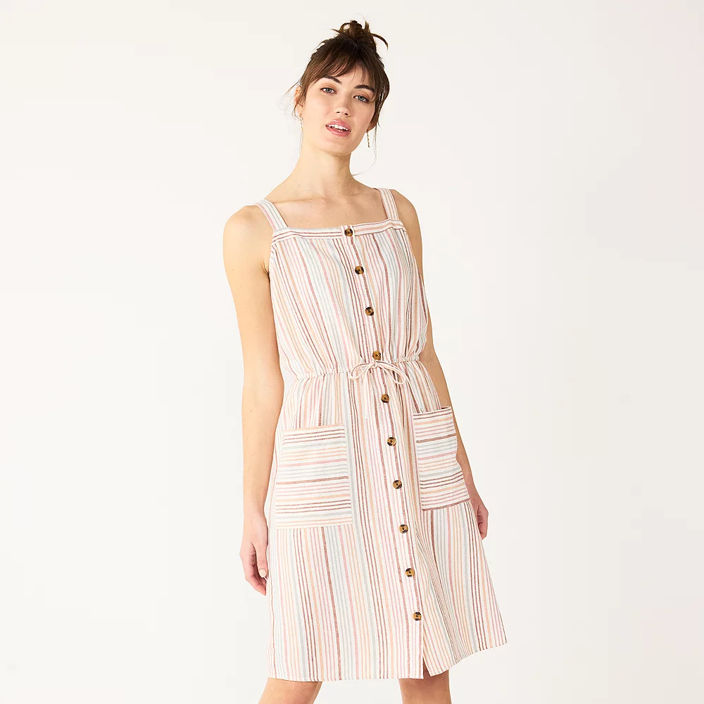 Women's Sonoma Goods For Life® Print Button-Front Tank Dress - Image 8