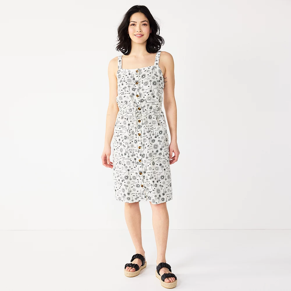 Women's Sonoma Goods For Life® Print Button-Front Tank Dress - Image 5