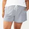 Plus Size Sonoma Goods For Life® Drawstring Fleece Shorts