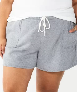 Plus Size Sonoma Goods For Life® Drawstring Fleece Shorts