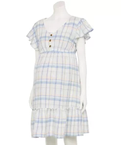 Maternity Sonoma Goods For Life® Flutter-Sleeve Tiered Dress