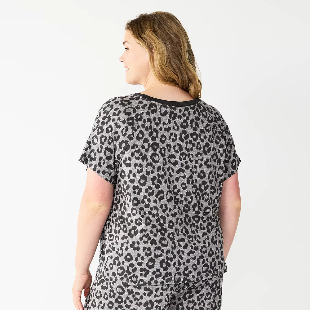 Plus Size Sonoma Goods For Life® Essential Short Sleeve Pajama Top - Image 5