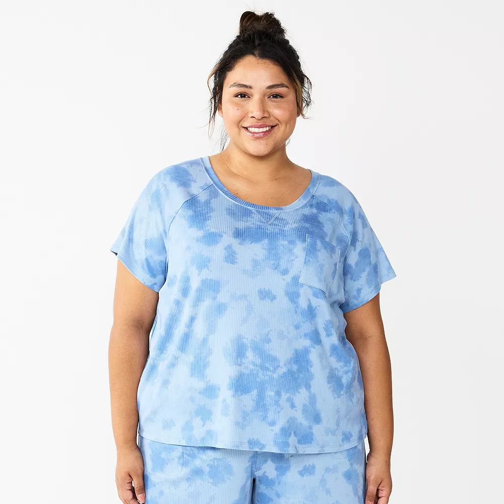 Plus Size Sonoma Goods For Life® Essential Short Sleeve Pajama Top
