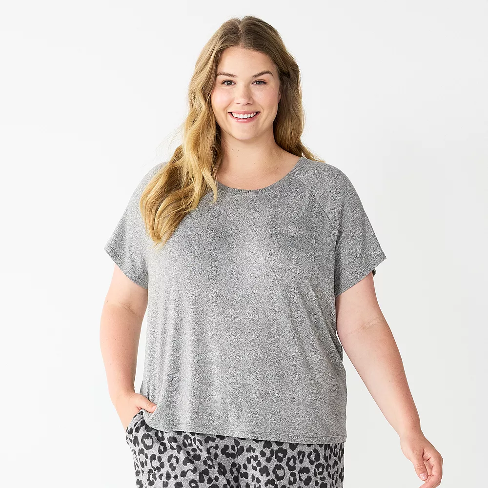 Plus Size Sonoma Goods For Life® Essential Short Sleeve Pajama Top - Image 4