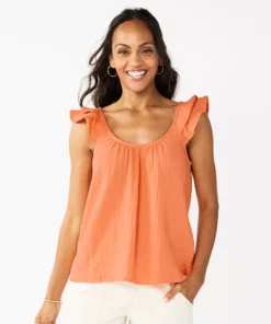 Women's Sonoma Goods For Life® Relaxed Ruffled Tank