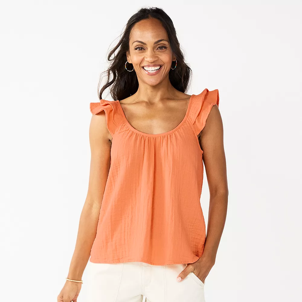 Women's Sonoma Goods For Life® Relaxed Ruffled Tank