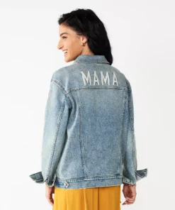 Maternity Sonoma Goods For Life® Embroidered "Mama" Jean Jacket