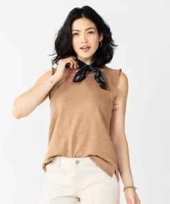 Petite Sonoma Goods For Life® French Terry Flutter-Sleeve Top
